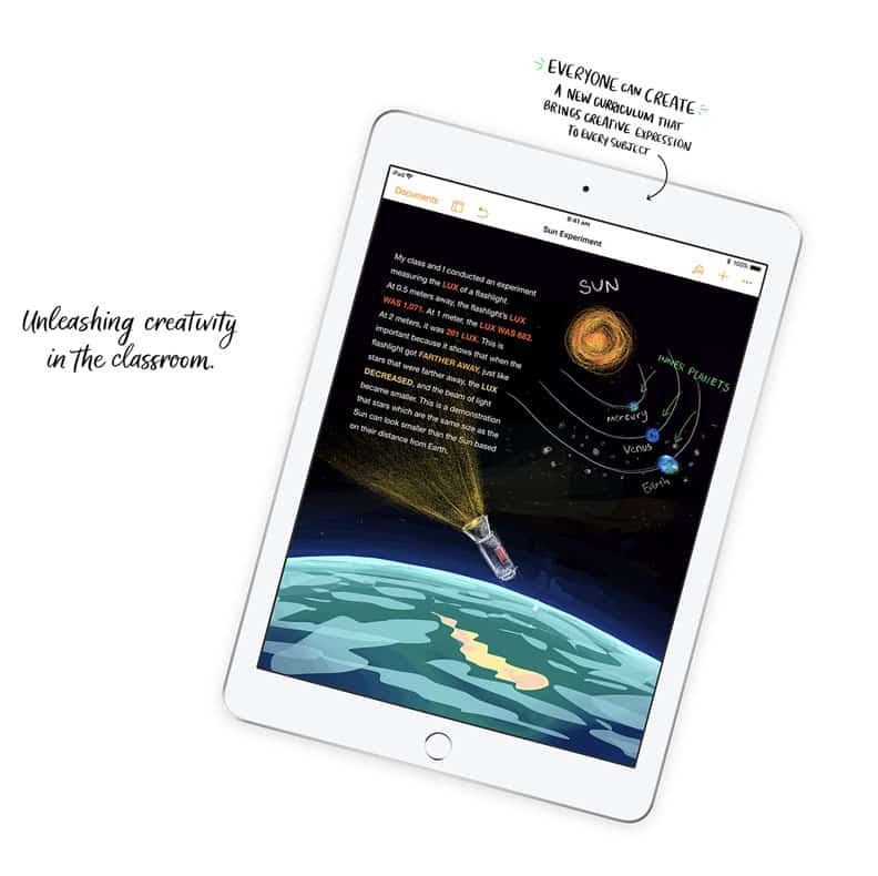 apple education event ipad 9.7" with apple pencil